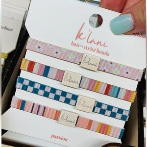 K’Lani Hair Ties Bracelet Plus Wrist Band Bracelet In Passion